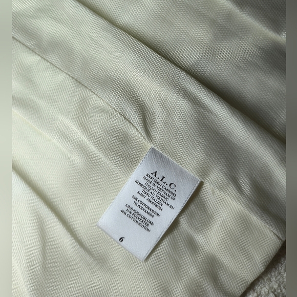 A.L.C. Cream Mini Skirt Textured Wrap Design Medium sz 6‎ Cora Skirt - Picture 11 of 14